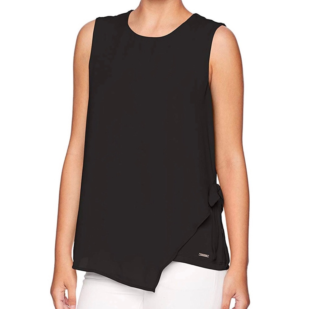 Women's Sleeveless Shell Blouse w/side bow